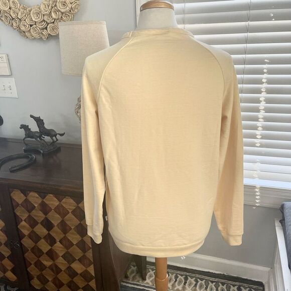 Onia Yellow Cream Garment Dyed Terry Sweatshirt - Picture 2 of 5